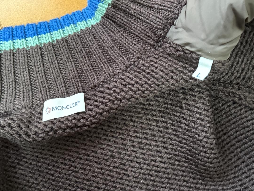 ダークブラウン ダウンニットジャケット