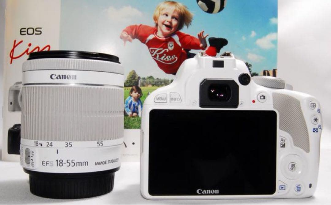 美品 Canon kiss x7☆希少ホワイト☆スマホに転送☆高性能レンズ！
