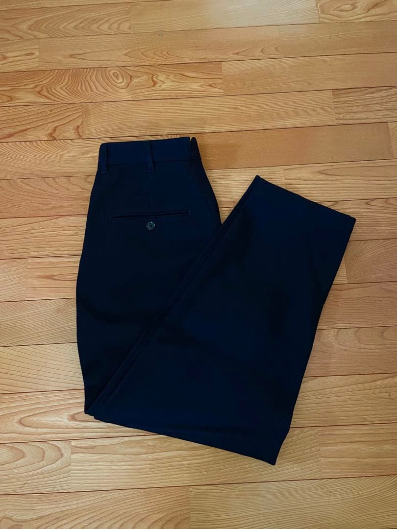 超美品 LOEFF ロエフTW ナロー ボンタンパンツネイビー