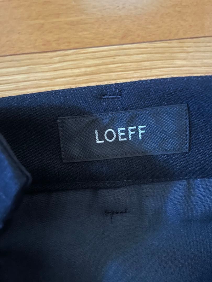 超美品 LOEFF ロエフTW ナロー ボンタンパンツネイビー