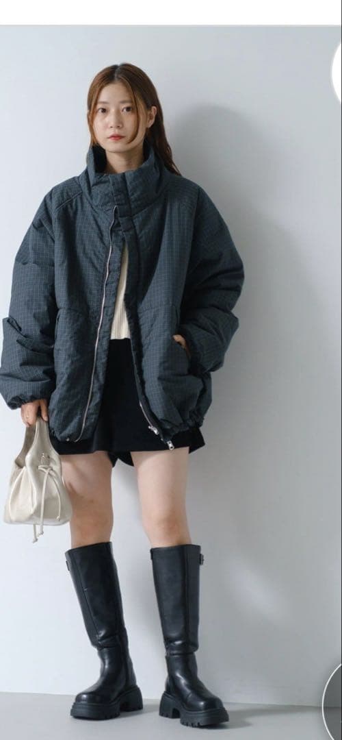 【新品未使用】kastane チェック中綿リバーシブルアウター