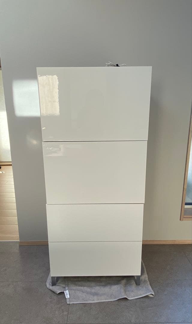 【IKEA】ベストー　ホワイト 木製 チェスト