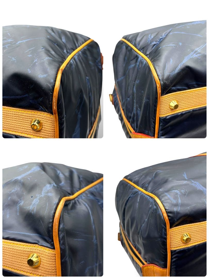 【ヴィンテージ】ハンティングワールド　ボストンバッグ　トラベル　ナイロン　レザー