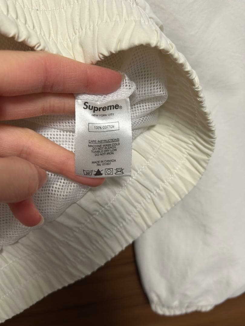 Supreme ナイロンジャケット ホワイト/レッド