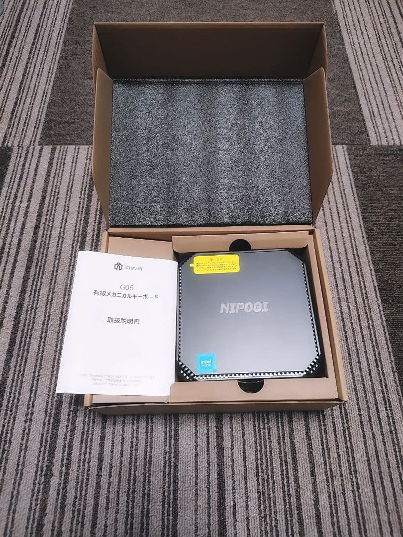 nipogi N100 ミニPC メモリ16GB SSD未装