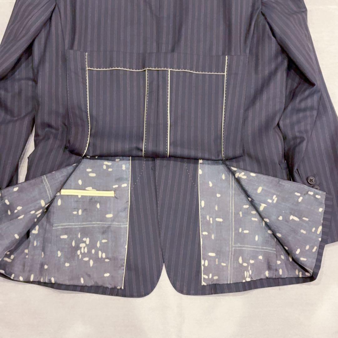 最高級 super160s Paul Smith ストライプ ビジネススーツ M