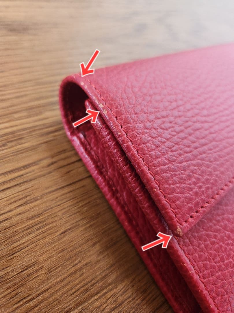 GUCCI 二つ折り長財布 赤