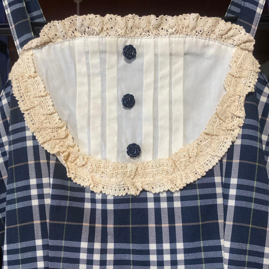 アリスアンドザパイレーツ　JSK　ワンピース　紺チェック　アリパイ　ベイビー