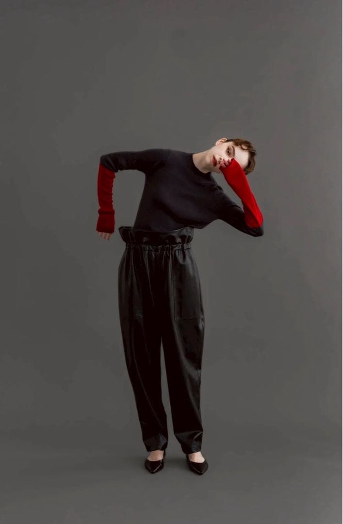 イオレ IORE Petal Leather Pants BLACK レザー