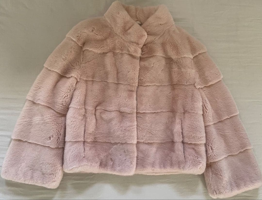 ミンクジャケット　ピンクベージュ