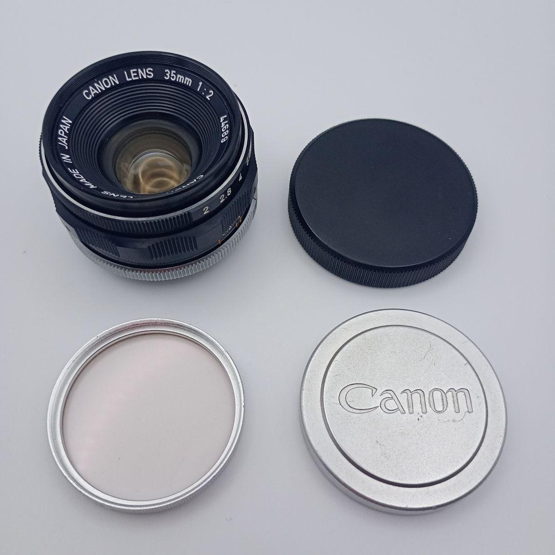 キャノン 35mm F2 Lマウントレンズ 純正ファインダー他付属品充実