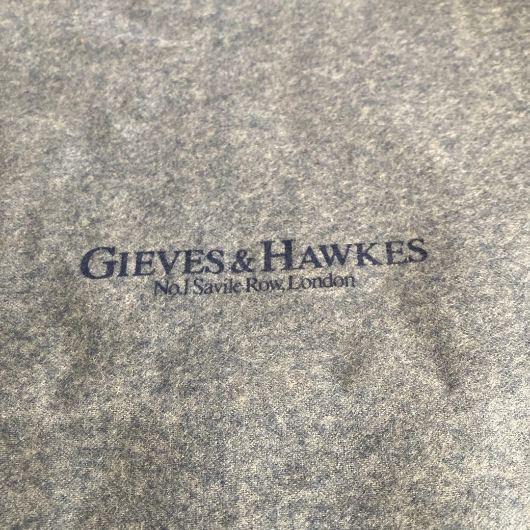 GIEVES & HAWKES ブラウンレザー ブリーフケース　GLAY布袋付き