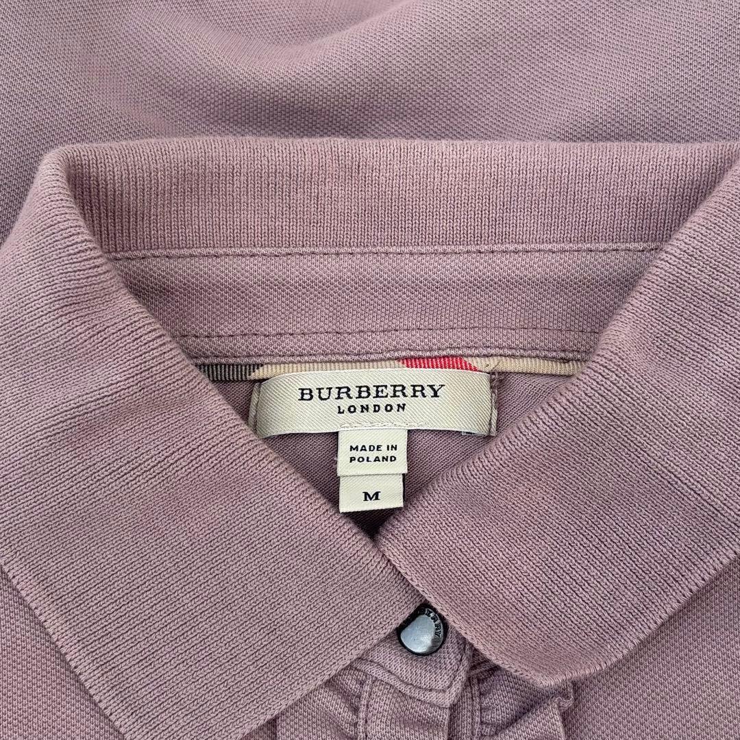 BURBERRYフリル付きポロシャツ Mサイズ ローズカラー♡