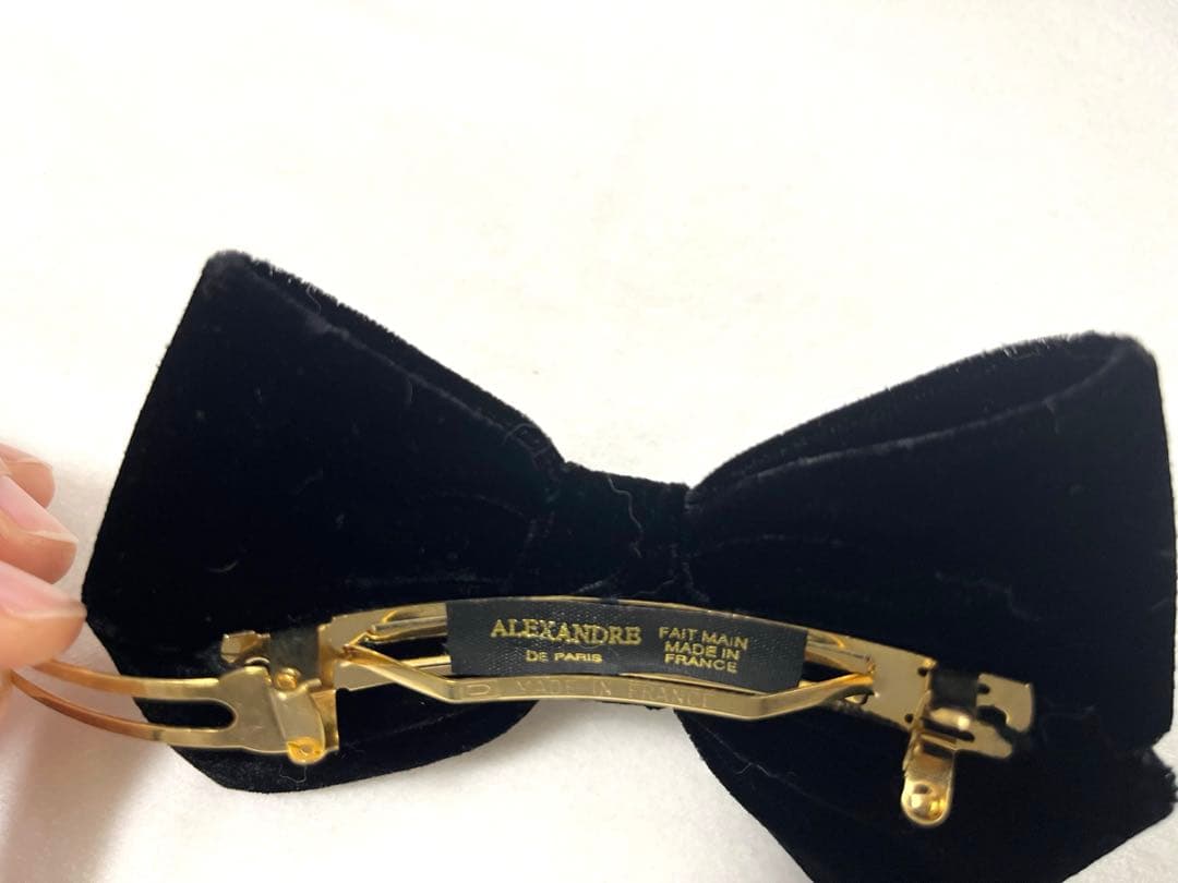 【使用回数2回】アレクサンドルドゥパリ　ベロアリボンバレッタ