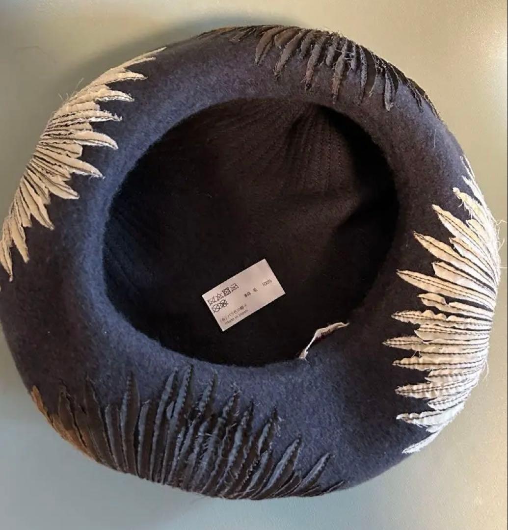 お*ん様 CA4LA バラ色の帽子 キャトルフルールベレー　花　刺繍