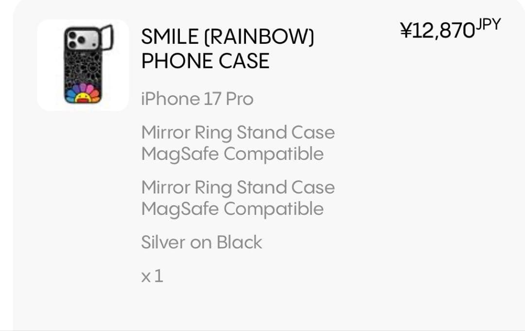 CASETiFY×村上隆 フラワー　iPhone17Proケース　箱あり