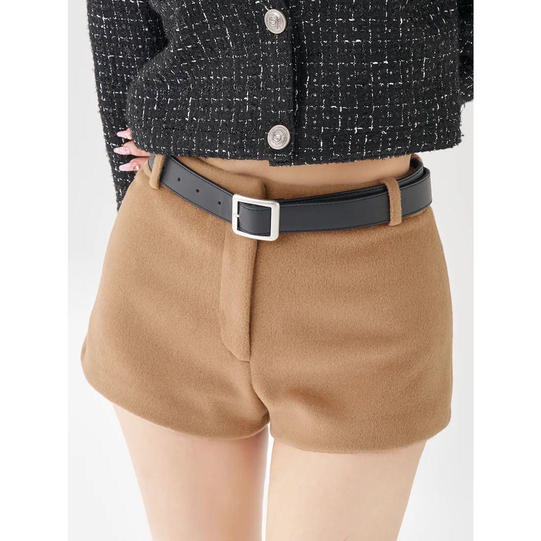 新品タグ付 ダーリッチ メルトンミドルショートパンツ キャメル M