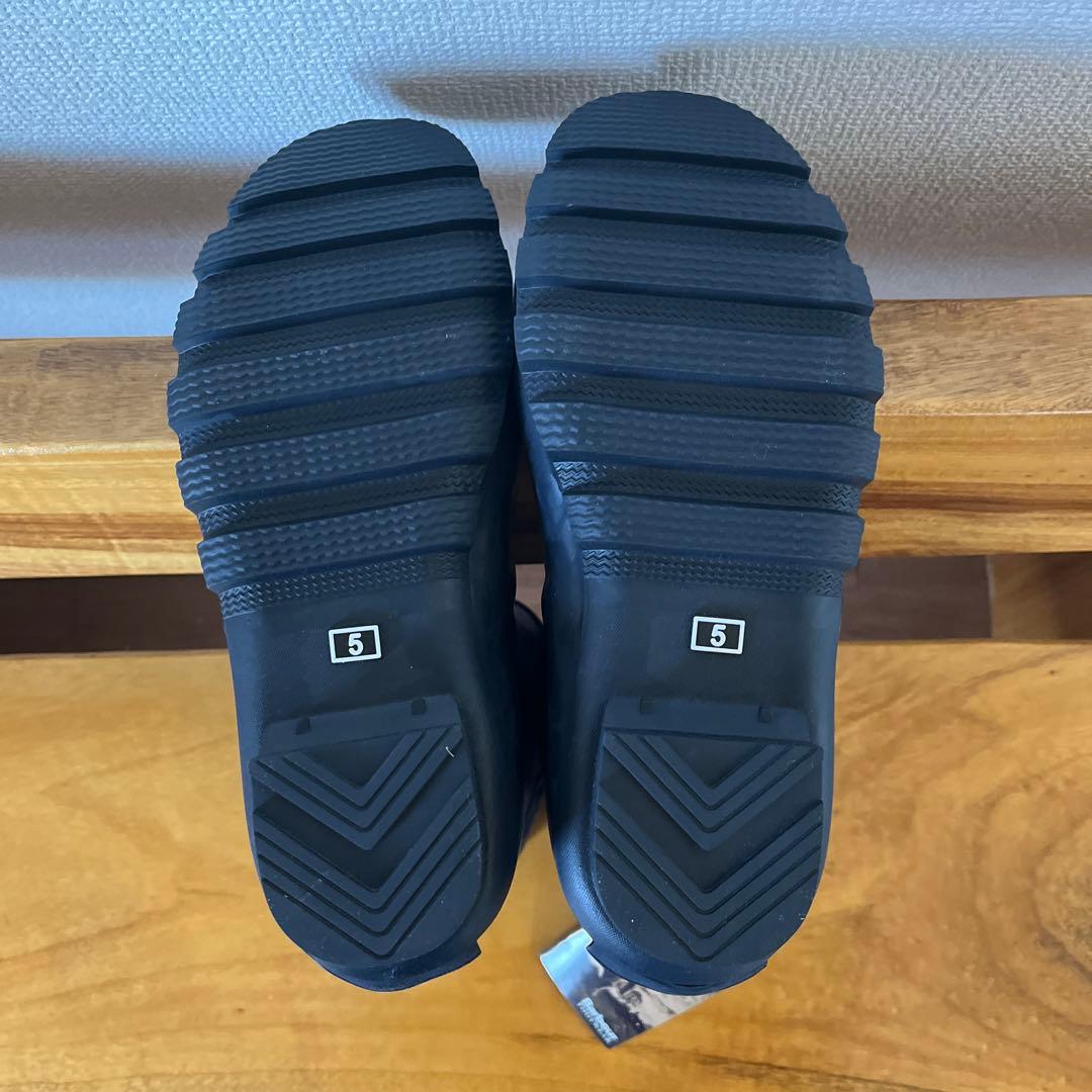 【290】レディースBarbourラバーブーツ ネイビーUS6.5