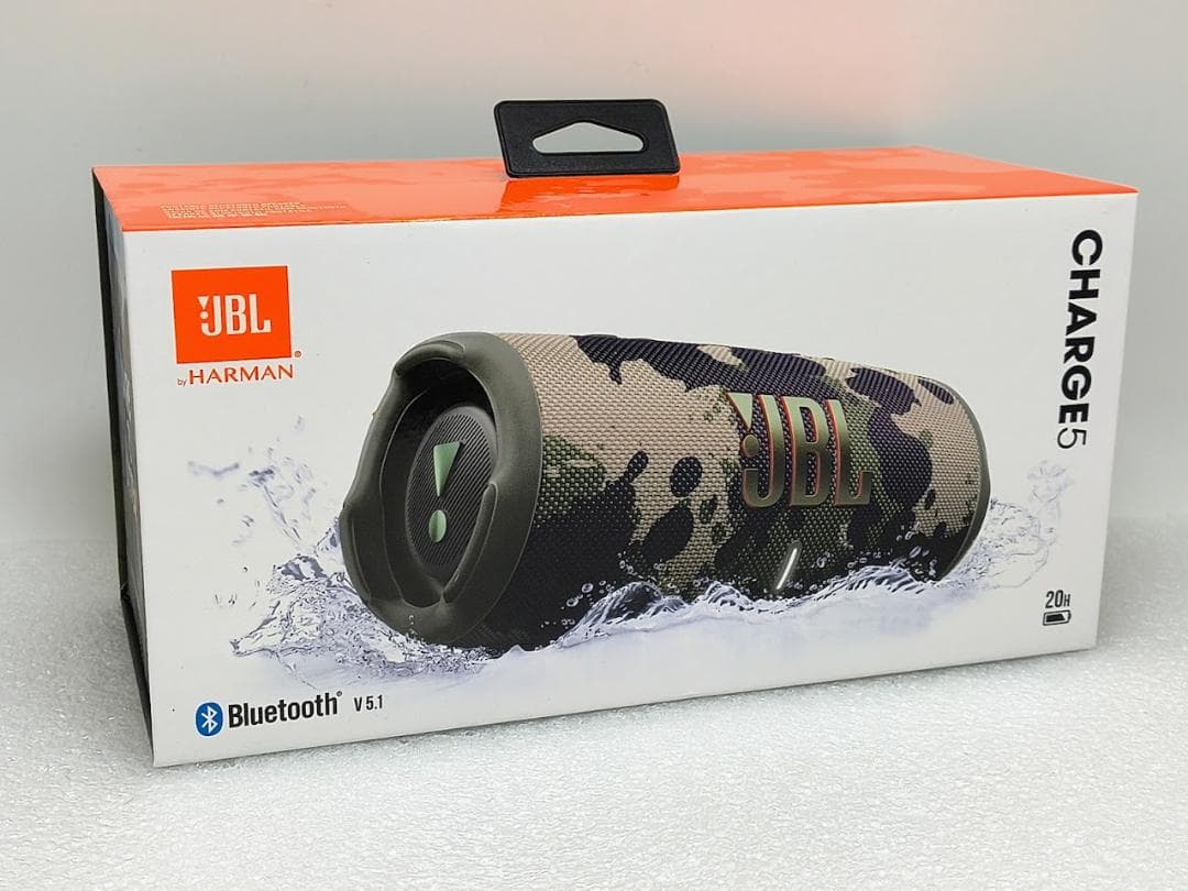 【新品保証有】防水ポータブルスピーカー JBL CHARGE 5 スクワッド