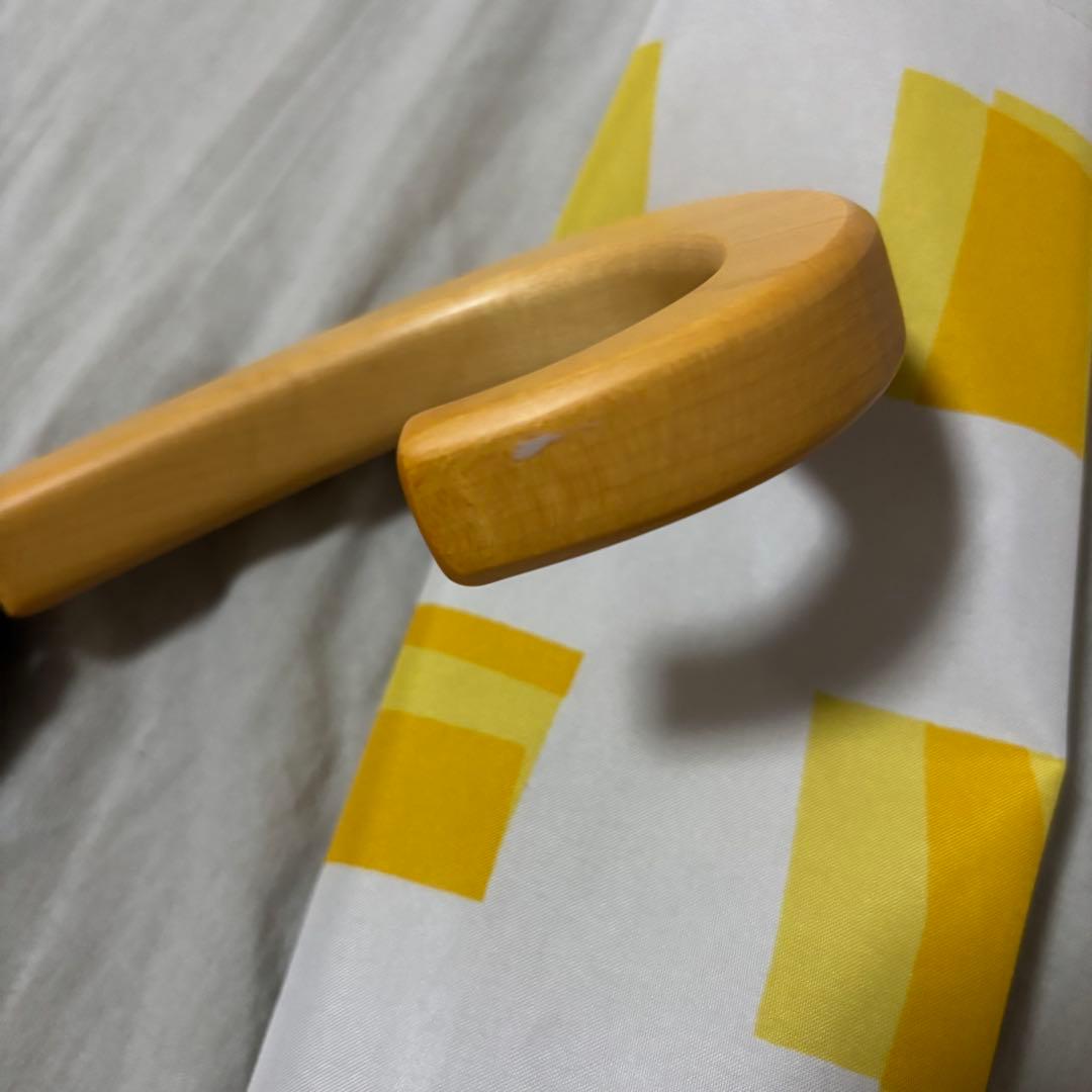 サンバリア100 キューブ柄日傘 二段折り イエロー