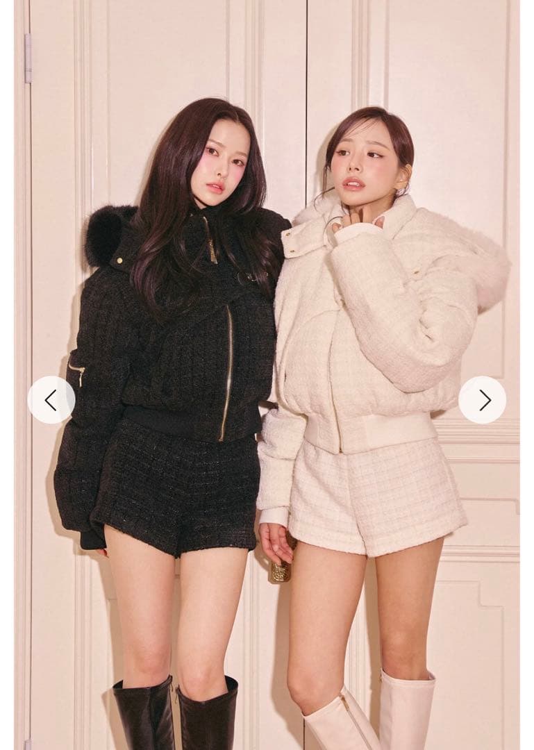 新品タグ付き Randy ベロアツイードショートパンツ ホワイト