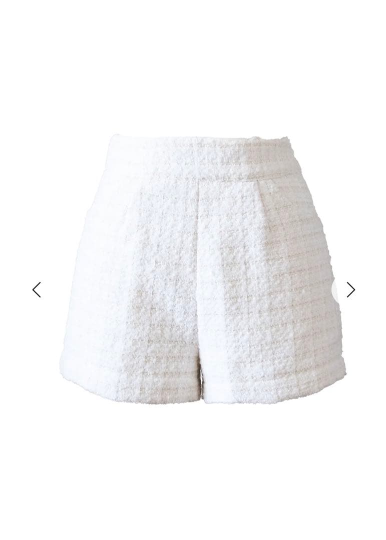 新品タグ付き Randy ベロアツイードショートパンツ ホワイト