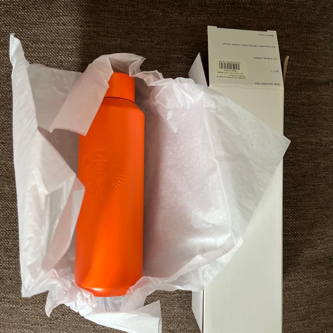 スターバックスポーターコラボリサイクルステンレスボトルマットオレンジ591ml