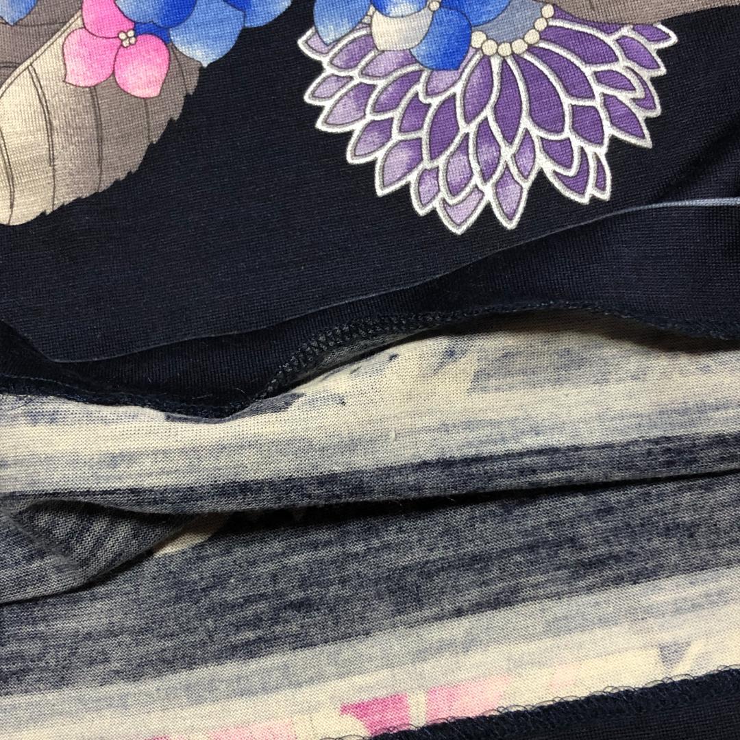 【匿名配送】レオナール 長袖カットソー シルク混 花柄フラワー Mサイズ