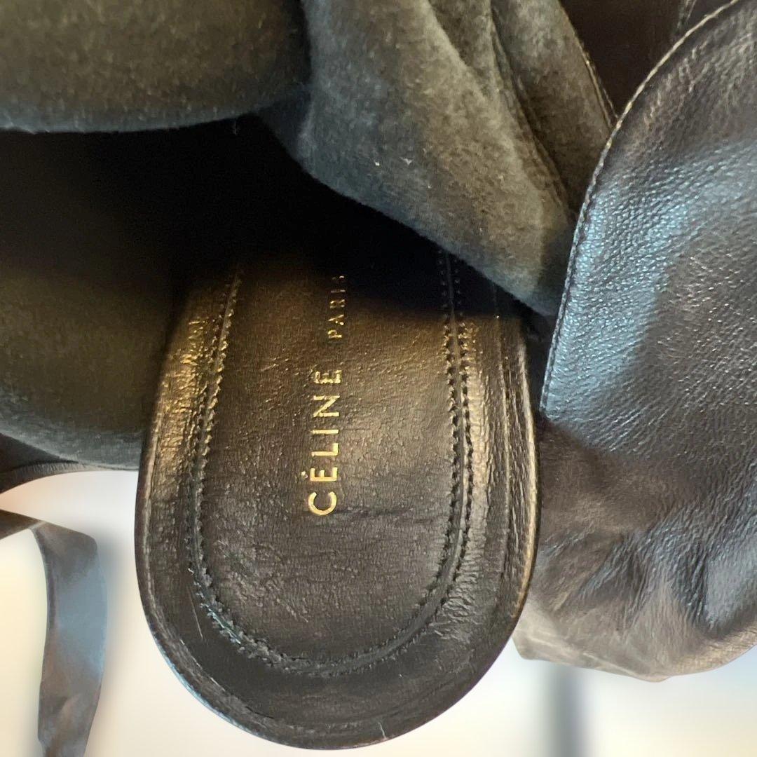 【新品☆未使用】CELINE セリーヌ フィービー期バックレスラムレザーパンプス