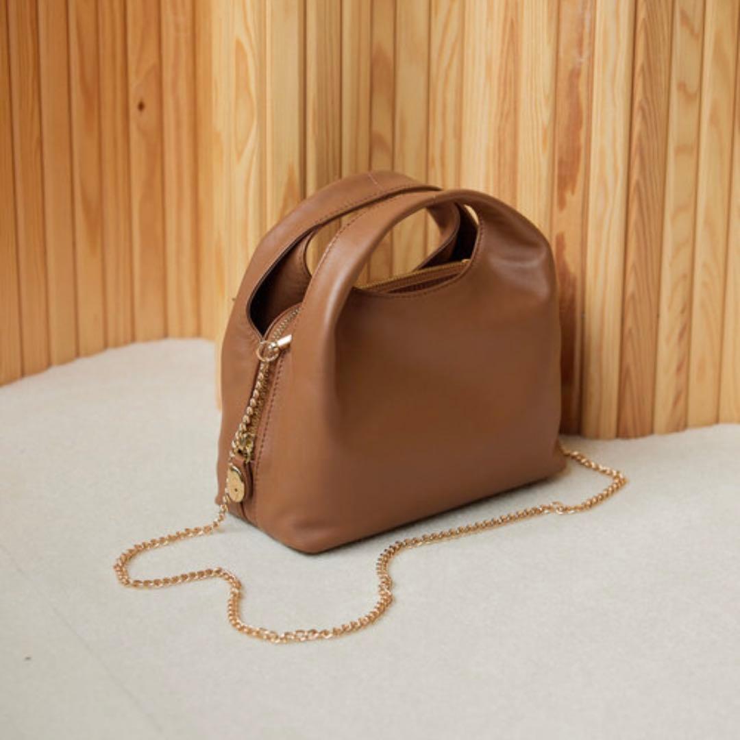 gemeil レイヤーチェーンバッグ ショルダーバッグ キャメル