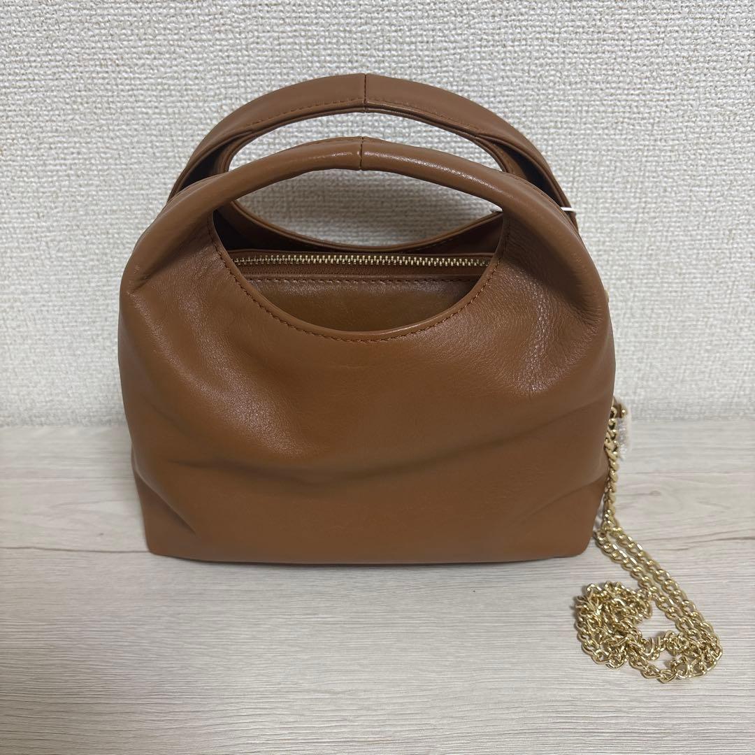 gemeil レイヤーチェーンバッグ ショルダーバッグ キャメル