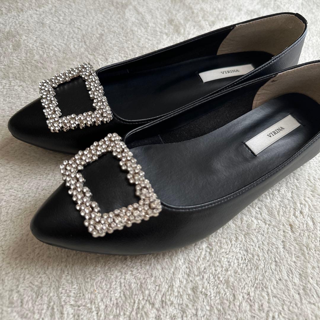 VIRINA ビジューパンプス 24 晴雨兼用