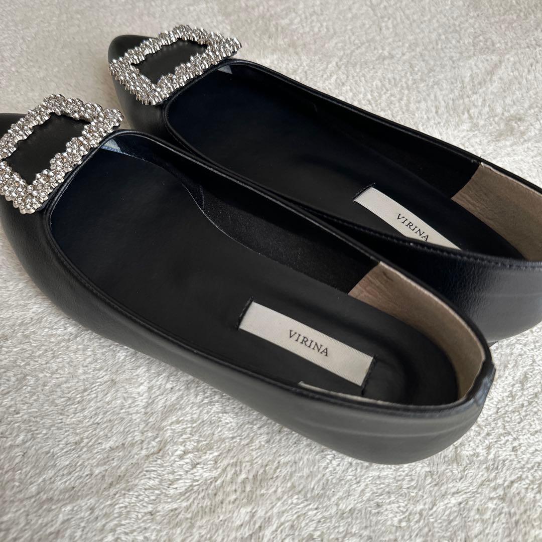 VIRINA ビジューパンプス 24 晴雨兼用