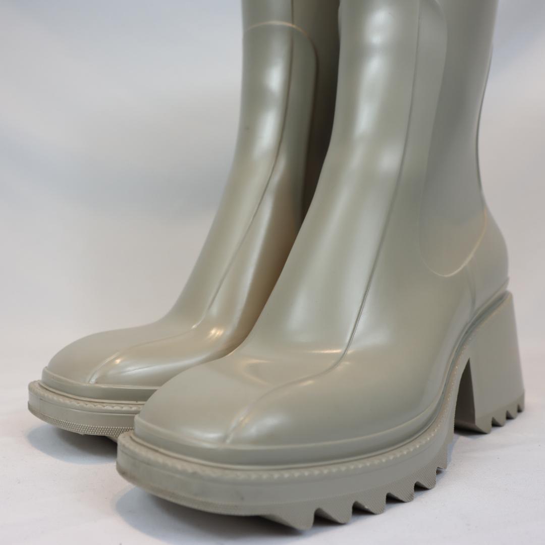 Chloe クロエ ヒール付き BETTY レインブーツ 高級 グレー