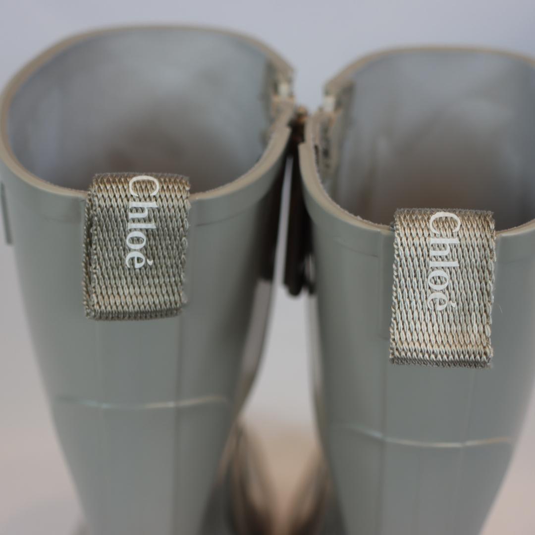 Chloe クロエ ヒール付き BETTY レインブーツ 高級 グレー