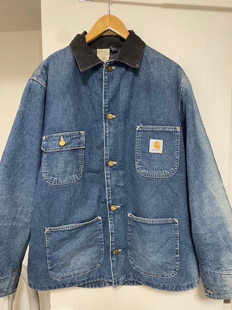 93年製 vintage carhartt デニム カバーオール ブランケット