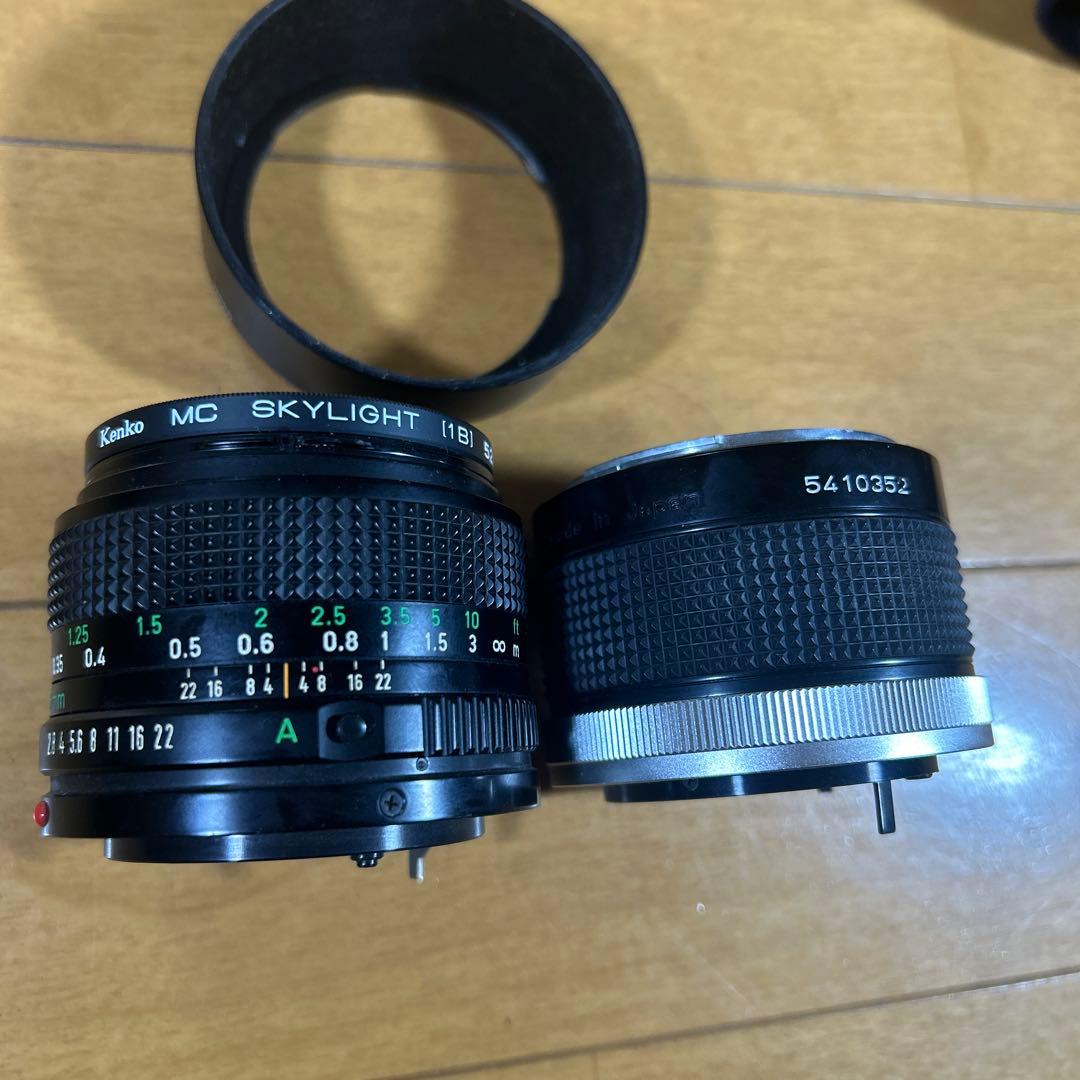 【中古】(キヤノン) Canon AE-1 ブラック　レンズ3点