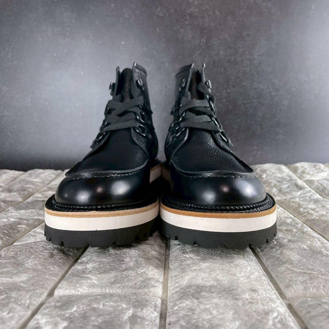 新品/EU44 DSQUARED2 ワークブーツ 型押し レザー イタリア製 黒