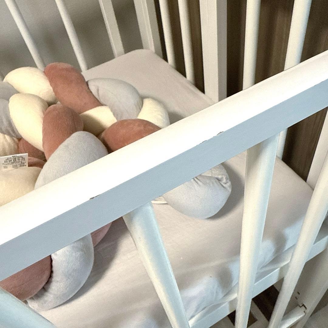 ゆーさま専用★ベビーベッド　ミニ ハイベッド 折りたたみ式　マットレス付き