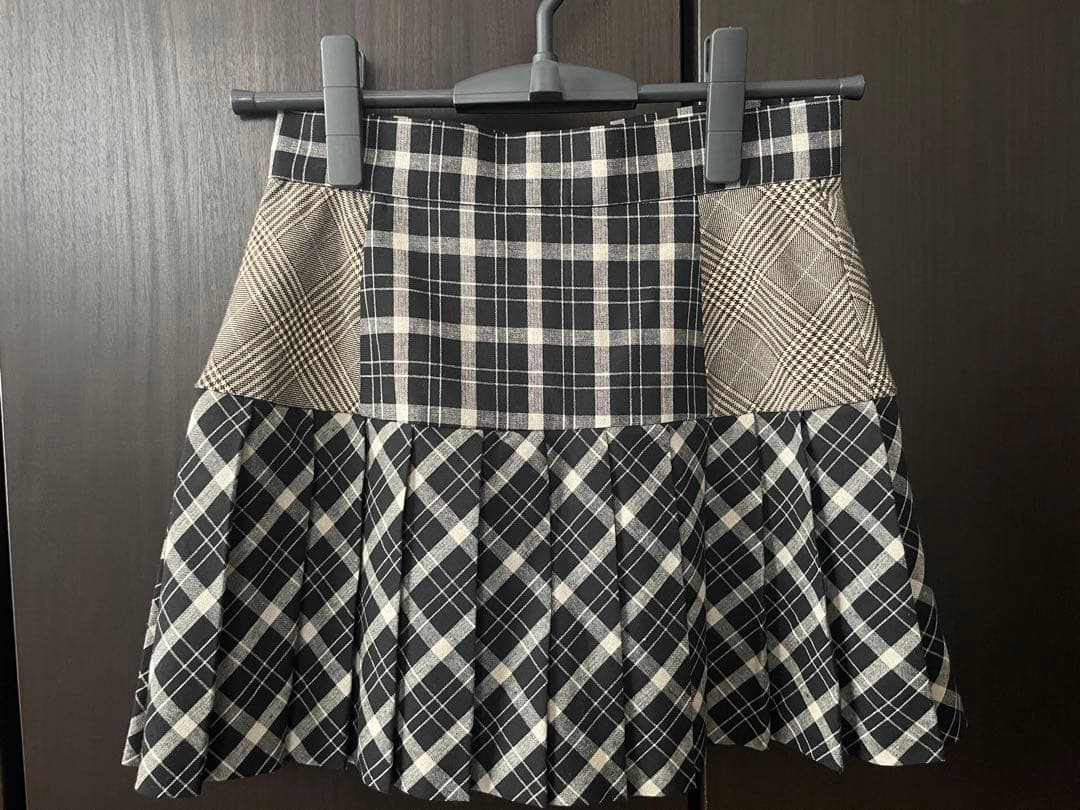 andmary チェックプリーツスカート