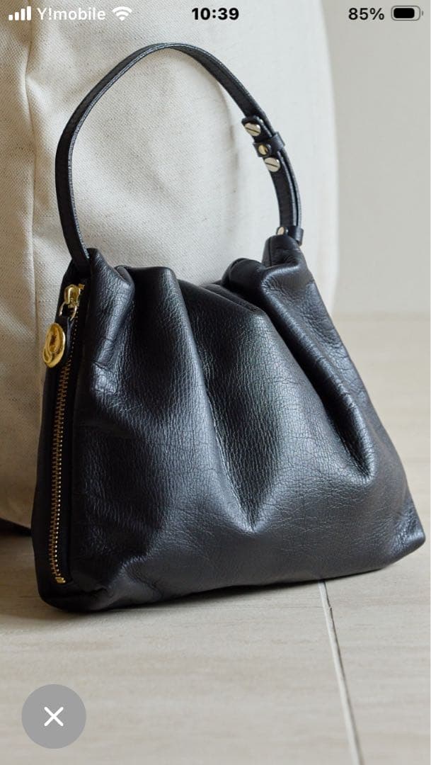 gemeil レザーワンハンドルバッグ　ブラック