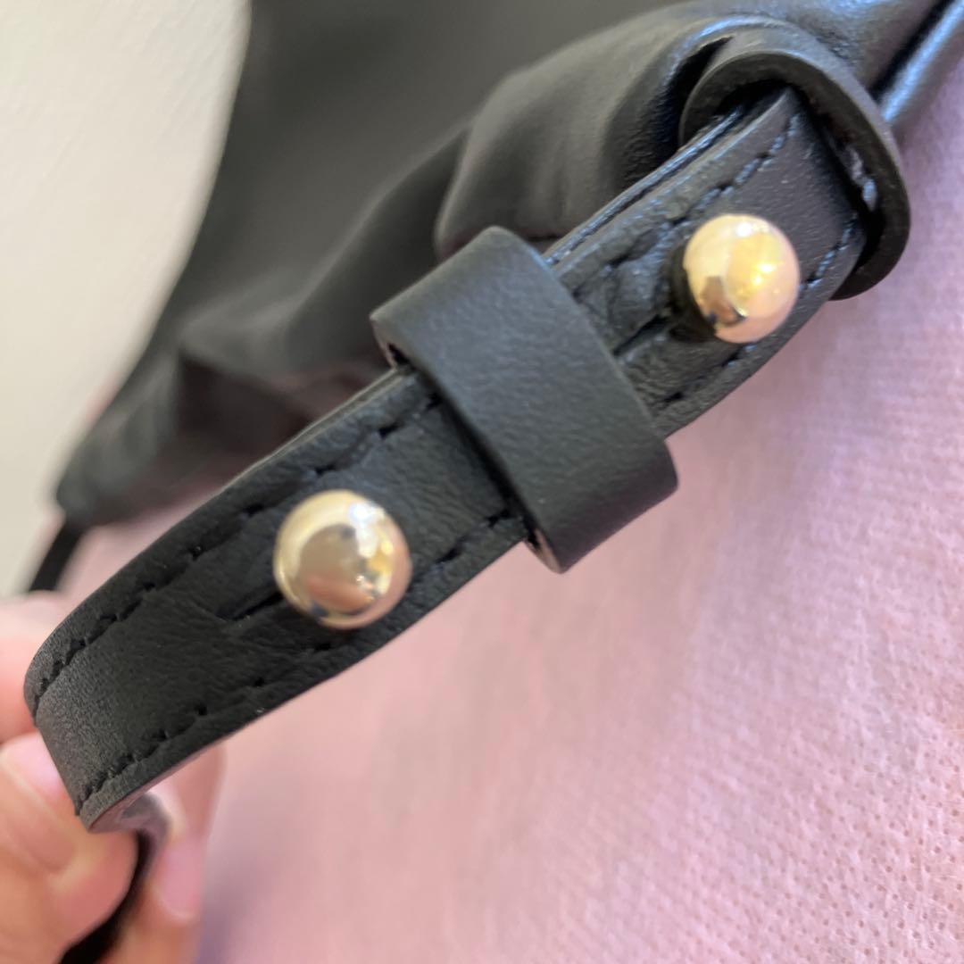 gemeil レザーワンハンドルバッグ　ブラック