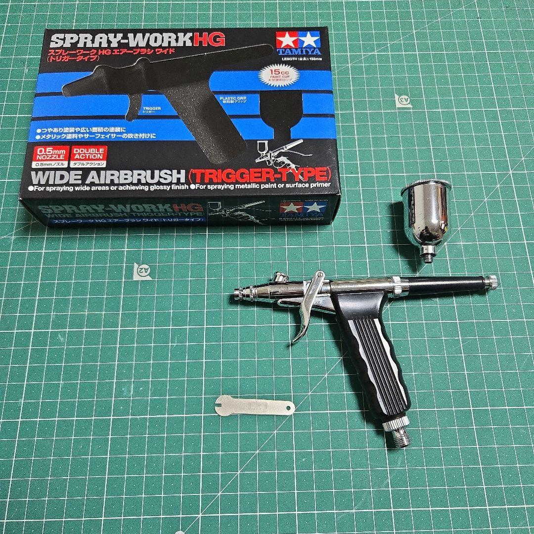 タミヤ スプレーワーク HGエアーブラシ ワイド(トリガータイプ) 中古品