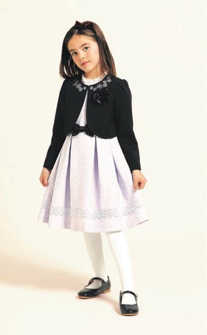 【美品】ワルツバイビームス　フォーマル　入学式　ボレロワンピース　130