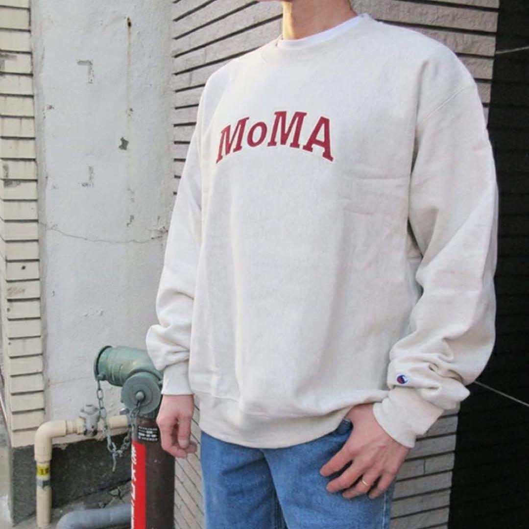 U144 Sサイズ　チャンピオン　クルーネックスウェットMoMA Edition