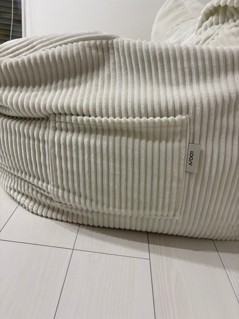 LOOSY ビーズクッションソファ 白
