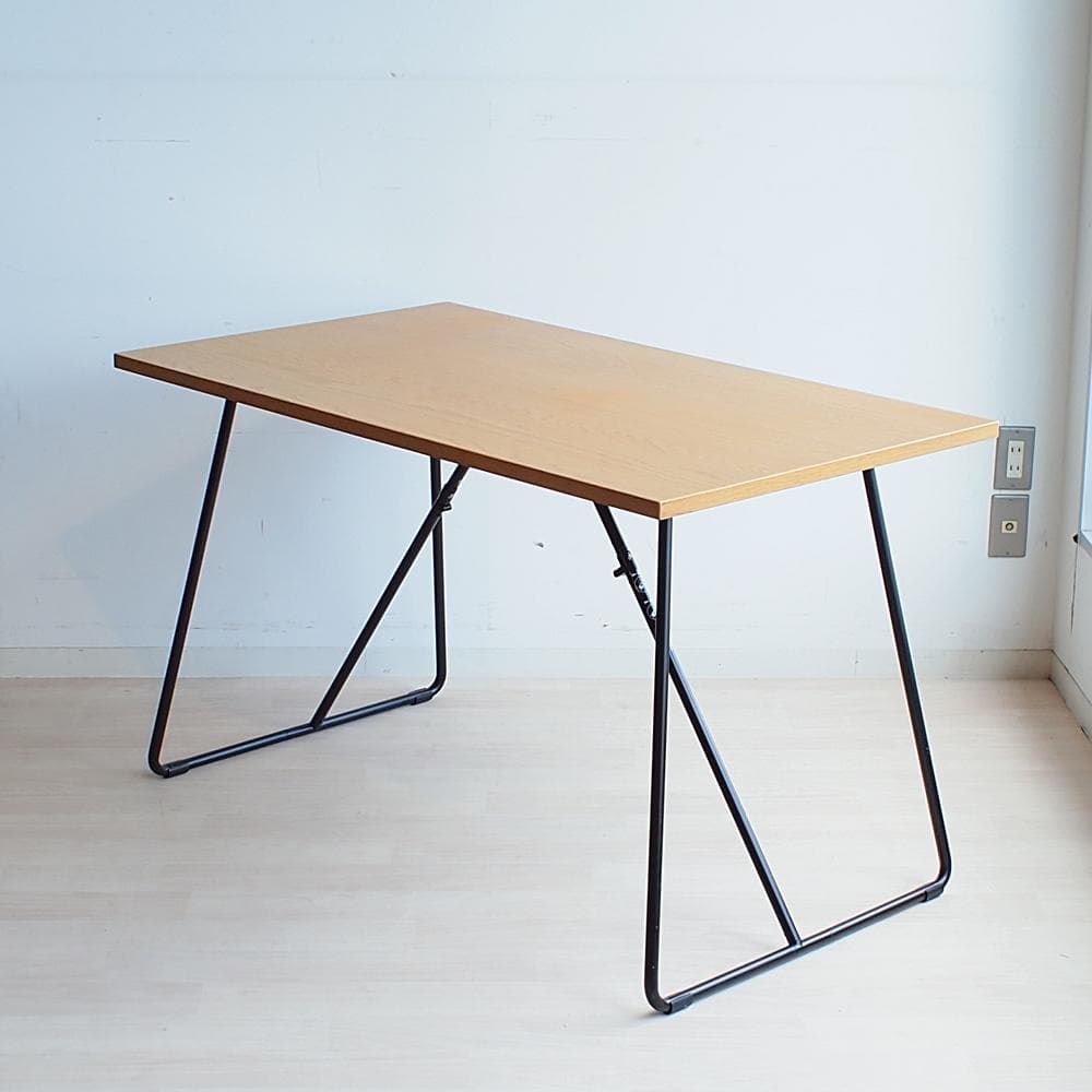 無印良品/MUJI 折りたたみテーブル 幅120cm オーク材 ナチュラル