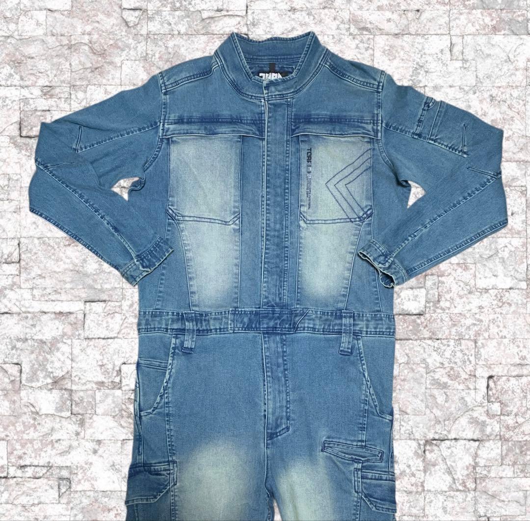 【新品・未使用】寅壱　TORAICHI　デニムツナギ　メンズ　作業着　M