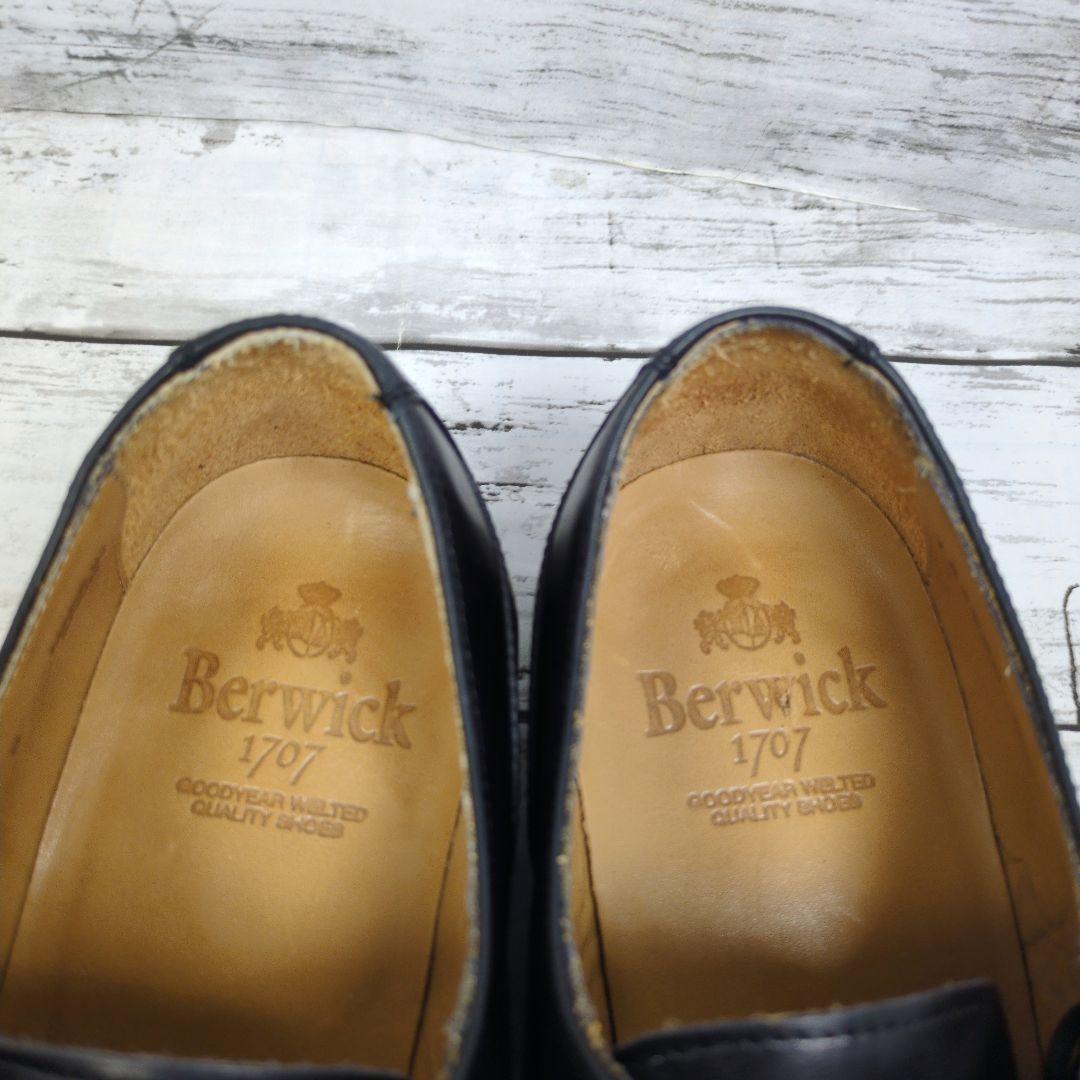 み*よ様 【Berwick1707】バーウィック5471 ブラック レザー 革靴
