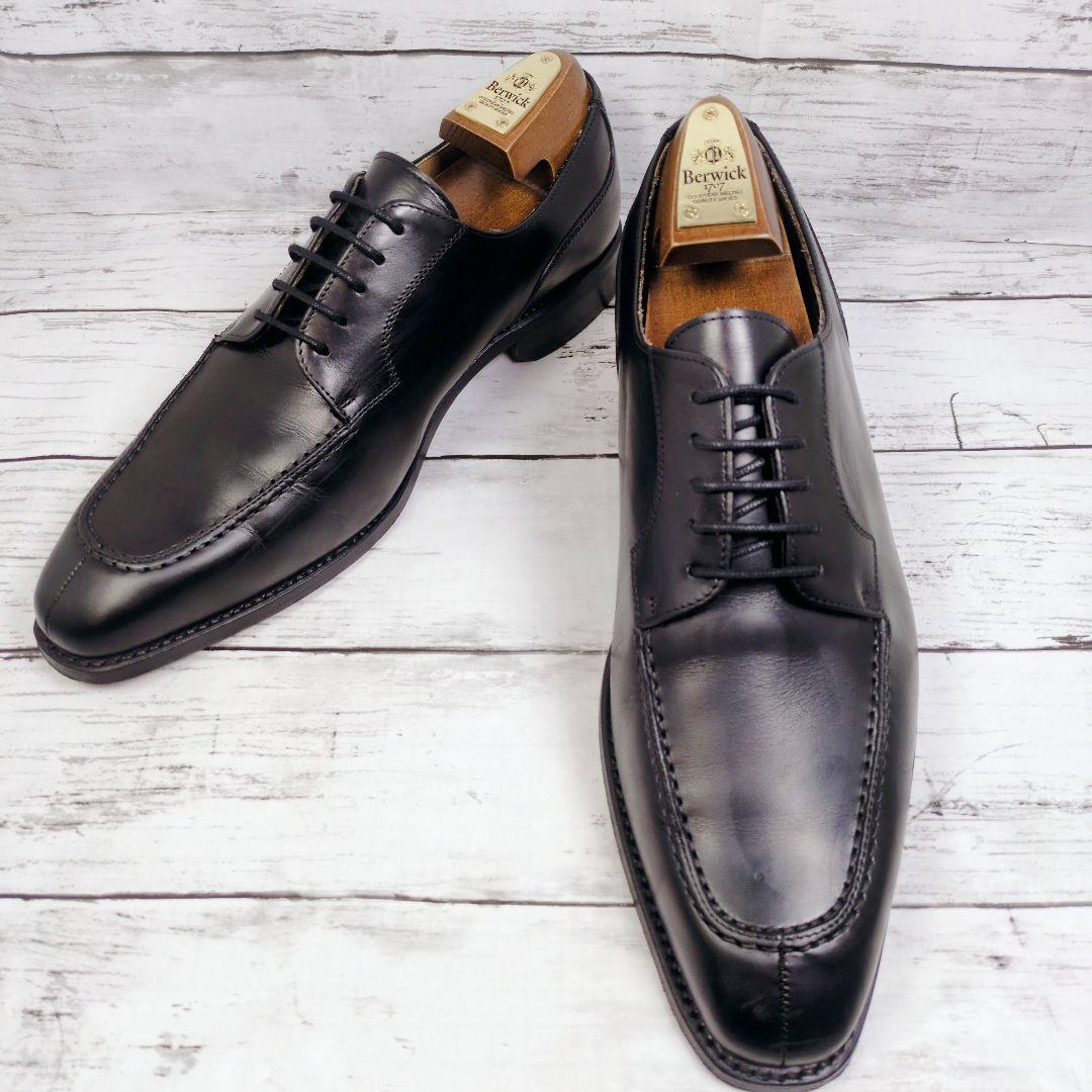 み*よ様 【Berwick1707】バーウィック5471 ブラック レザー 革靴